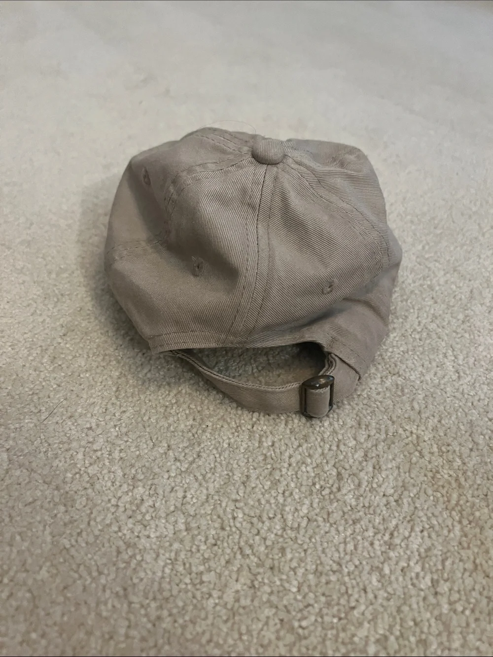 Kids Neutral Tan Baseball Cap with Black Tree Embroidery 100% cotton